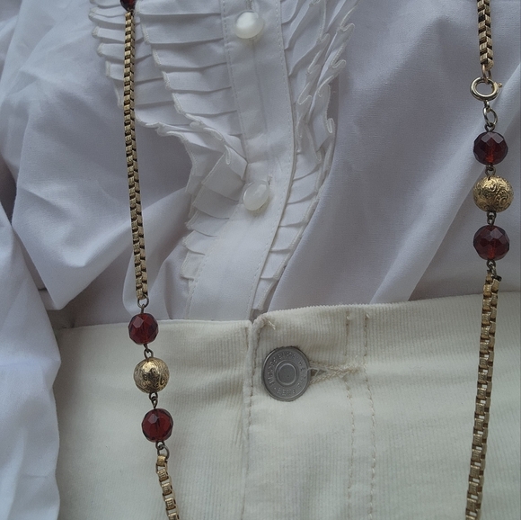 Vintage Glass bead‎  station necklace - Picture 12 of 16